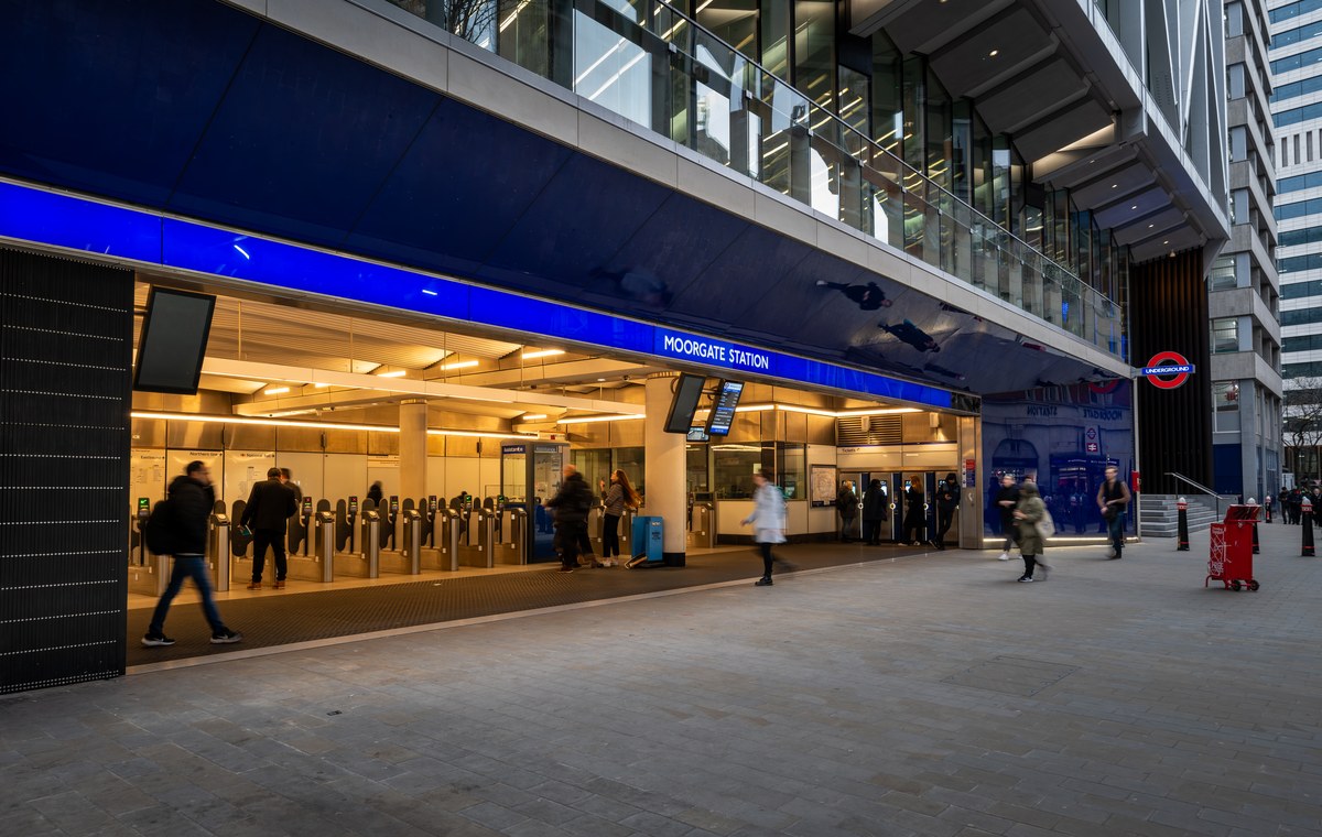 Transport station entrance